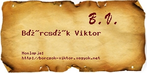 Börcsök Viktor névjegykártya