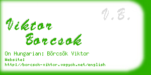 viktor borcsok business card