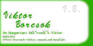 viktor borcsok business card